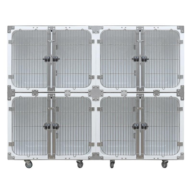 Baytarlıq suya davamlı fiberglas modullu it qəfəsi